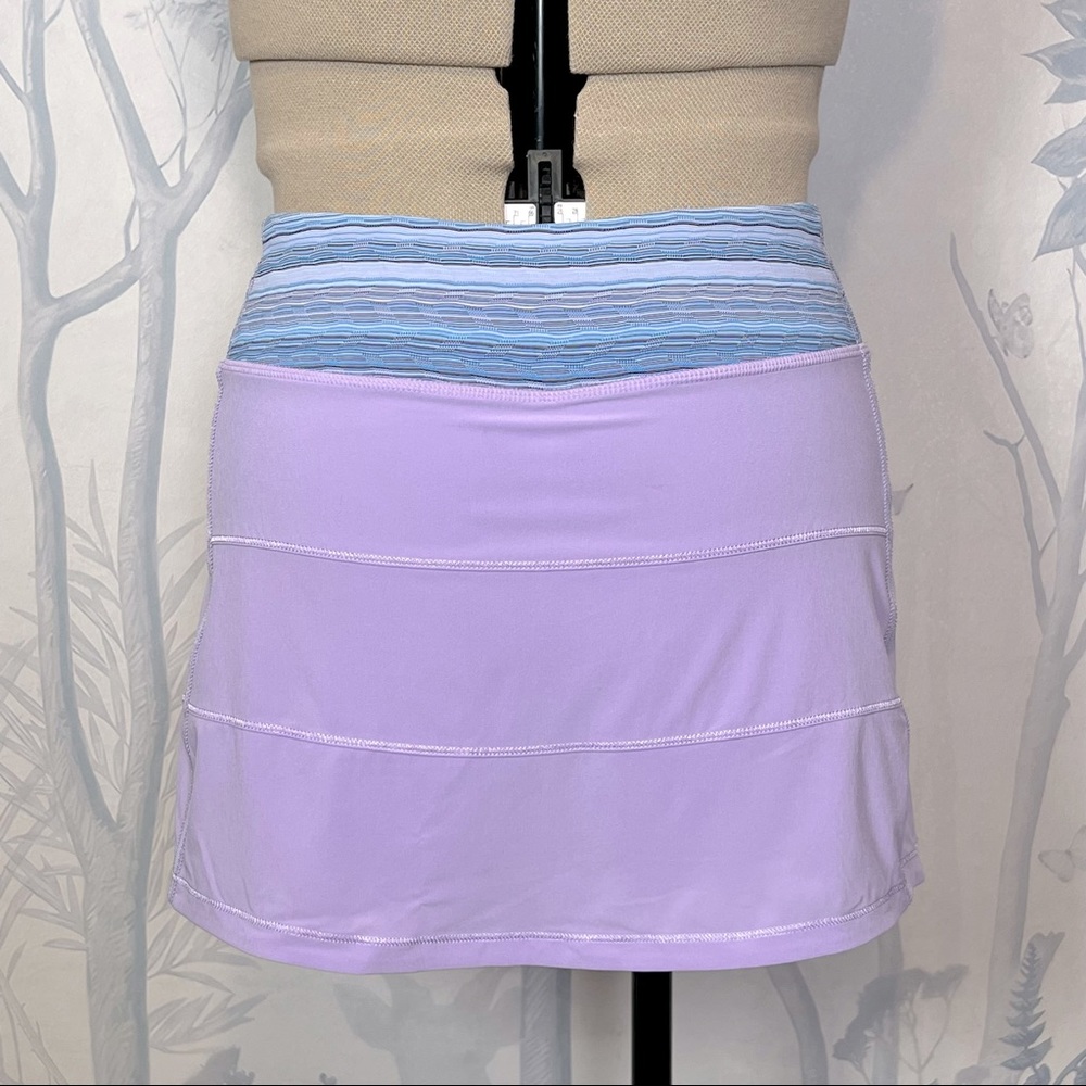 Lululemon Pace Rival Skirt II in Lilac/Wave Twist Lilac Caspian Blue 4 Tall